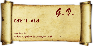 Gál Vid névjegykártya